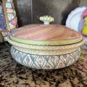 MacKenzie Childs lidded casserole dish